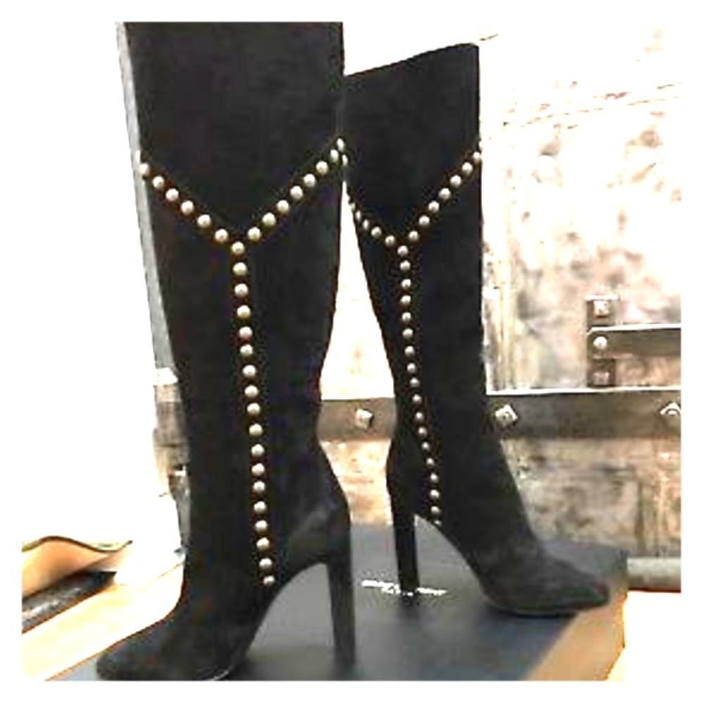 YSL Grace suede boots Yves Saint Laurent